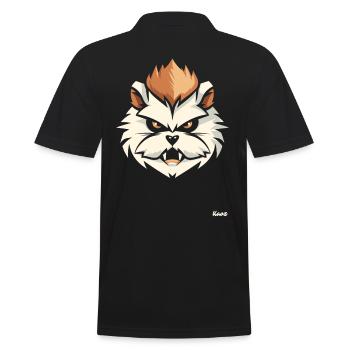 Tête de hamster en colère avec mohawk - Polo Homme - noir - Dos - Kai (181cm)