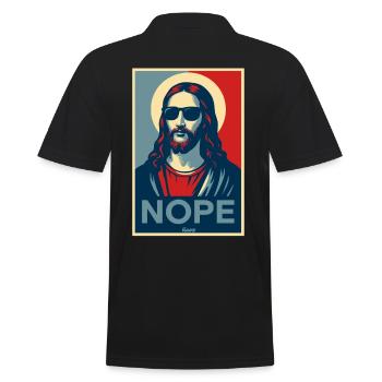 Jesus man with halo and sunglasses - Men's Polo Shirt - black - Back - Kai (181cm)