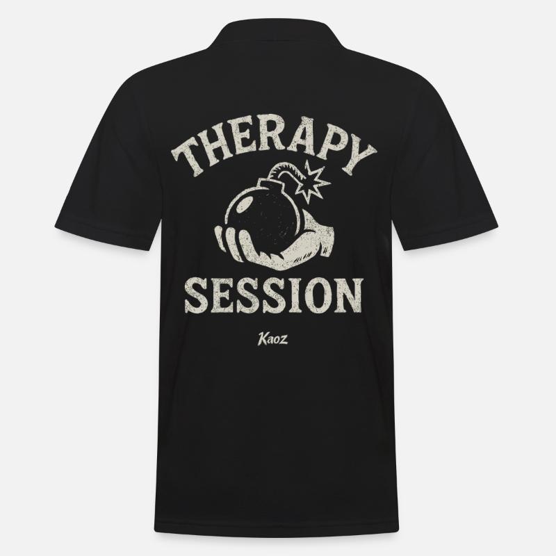 Hand holding therapy session bombshell - Men's Polo Shirt - black