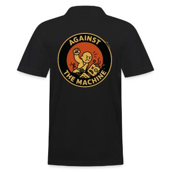 Monk against the machine - Men's Polo Shirt - black - Back - Kai (181cm)