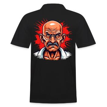 Leader de la Révolution pacifique - Polo Homme - noir - Dos - Kai (181cm)