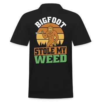 Bigfoot Hat Mein Weed Gestohlen Bigfoot Sasquatch - Männer Poloshirt - Schwarz - Hinten - Kai (181cm)