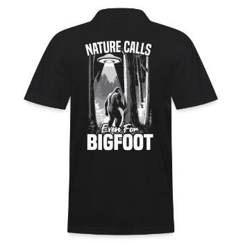 La nature appelle Bigfoot Sasquatch faire à l’extérieur - Polo Homme - noir - Dos - Kai (181cm)