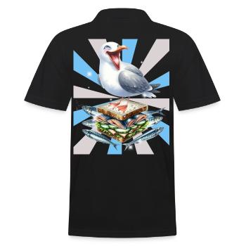 Reto Seagull Seagulls Sandwidsch Hareng - Polo Homme - noir - Dos - Kai (181cm)