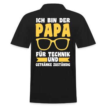 Père Équipe Papa - Polo Homme - noir - Dos - Kai (181cm)