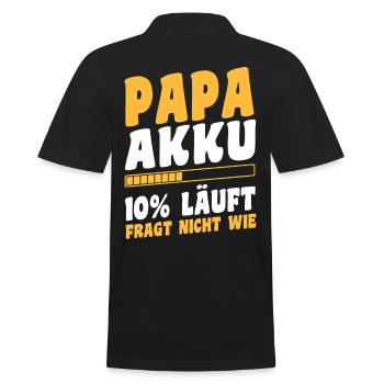 Père Équipe Papa - Polo Homme - noir - Dos - Kai (181cm)