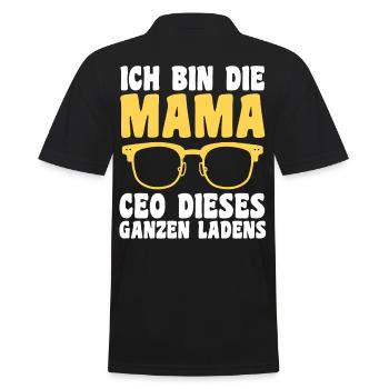 Mère Équipe Maman - Polo Homme - noir - Dos - Kai (181cm)