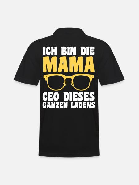 Mutter Team Mama - Männer Poloshirt - Schwarz