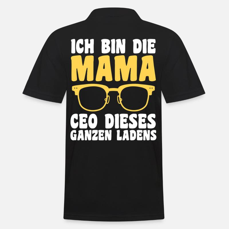 Mutter Team Mama - Männer Poloshirt - Schwarz