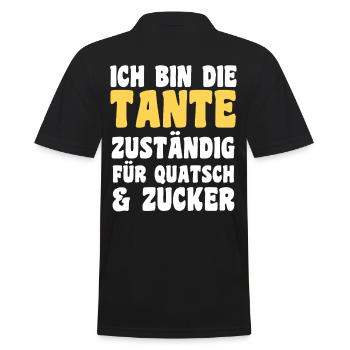 Tante motif familial - Polo Homme - noir - Dos - Kai (181cm)