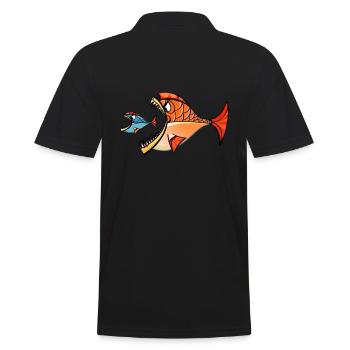 Deux piranhas - Polo Homme - noir - Dos - Kai (181cm)