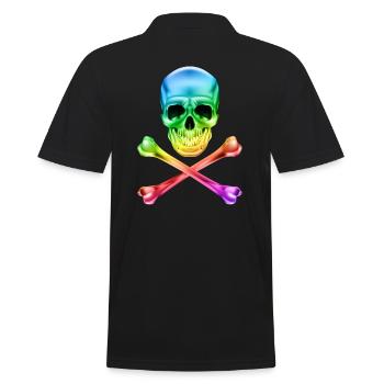 Crâne et os colorés - Polo Homme - noir - Dos - Kai (181cm)