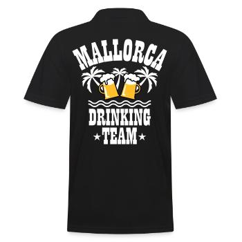 09 Mallorca Drinking Team Beer Mass Bier Party - Männer Poloshirt - Schwarz - Hinten - Kai (181cm)