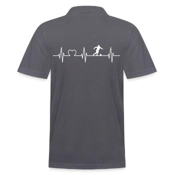 Battement de coeur Football football club SPORT ECG - Polo Homme - charbon - Dos - Nico (186cm)