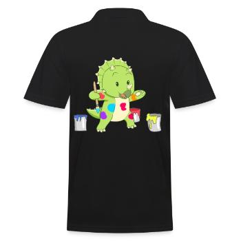 Dino petit artiste - Polo Homme - noir - Dos - Kai (181cm)