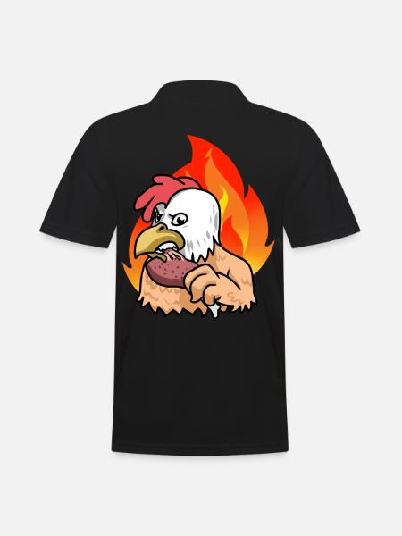 Chicken Grill Fast Food - Men's Polo Shirt - black