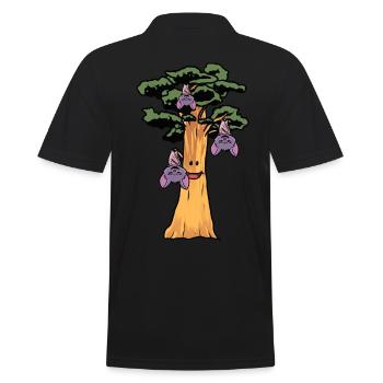 Nature conservation Ecology Bat Rainforest Forest animal - Men's Polo Shirt - black - Back - Kai (181cm)