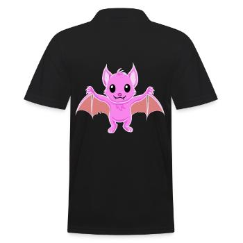 Bat Fantasy Cartoon Kids Gothic Kids - Men's Polo Shirt - black - Back - Kai (181cm)