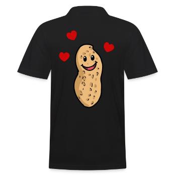 Amitié romantique coeur de cacahuète - Polo Homme - noir - Dos - Kai (181cm)