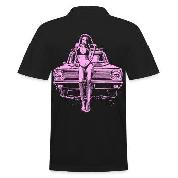 2reborn THE CAR GIRL Country Route Auto Bikini Sum - Männer Poloshirt - Schwarz - Hinten - Kai (181cm)