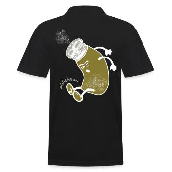 Sneezing pepper shaker - Men's Polo Shirt - black - Back - Kai (181cm)