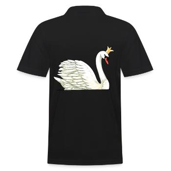 Cygne Oiseaux Faune Roi Majesté Cygnes Animal - Polo Homme - noir - Dos - Kai (181cm)
