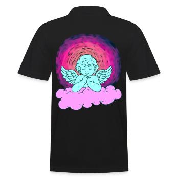 Ange Nuage Céleste Au-delà ange gardien - Polo Homme - noir - Dos - Kai (181cm)
