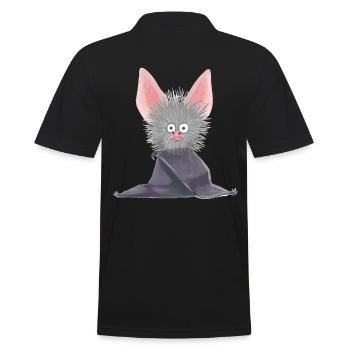 Fledermaus Nachtschwärmer Blutsauger Wildtier Baby - Männer Poloshirt - Schwarz - Hinten - Kai (181cm)