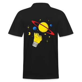 Planète espace univers univers orbite tous - Polo Homme - noir - Dos - Kai (181cm)