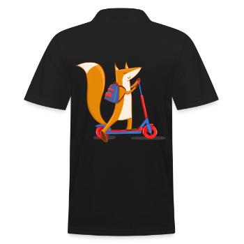 Chemin de l'école Fuchs en scooter à l'école en classe - Polo Homme - noir - Dos - Kai (181cm)