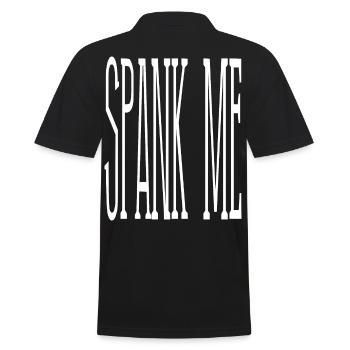 2reborn SPANK ME spruch funny fun lustig verpruege - Männer Poloshirt - Schwarz - Hinten - Kai (181cm)