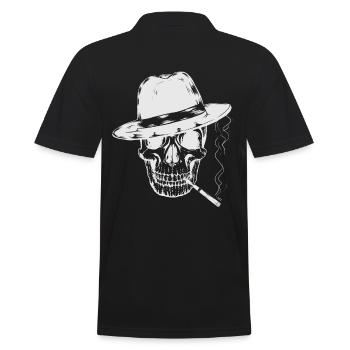 Sir Mister Death Ghost Fantasy Skull Skull - Men's Polo Shirt - black - Back - Kai (181cm)