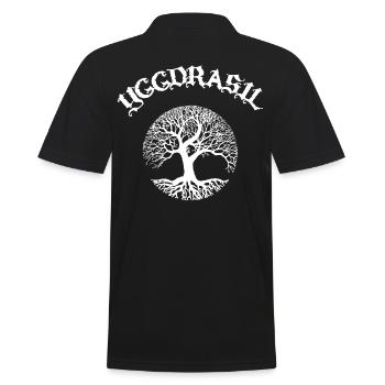 Weltenbaum Yggdrasil Lebensbaum Wikinger - Männer Poloshirt - Schwarz - Hinten - Kai (181cm)