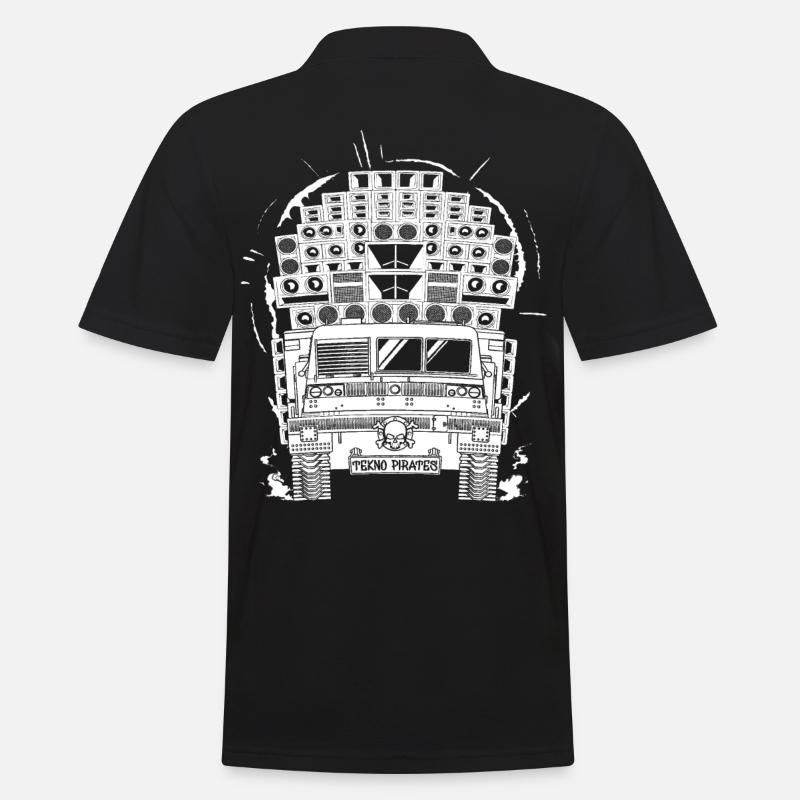 Tekno Piraten - Männer Poloshirt - Schwarz