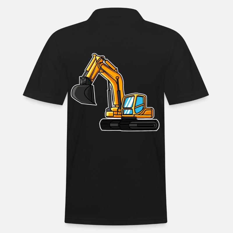 Bagger Geschenkidee Kind Baggerfahrer Baustelle - Männer Poloshirt - Schwarz