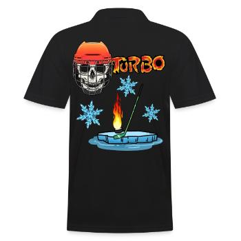 Hockey Winter Winter Sports Winter Time Sport Skull - Men's Polo Shirt - black - Back - Kai (181cm)