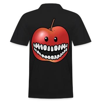Vitamines de fruits de pomme Vitamines de fruits sains - Polo Homme - noir - Dos - Kai (181cm)