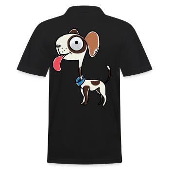 Hunde Hund Haustiere Weihnachtsgeschenk - Männer Poloshirt - Schwarz - Hinten - Kai (181cm)