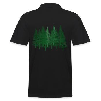 Sapin forêt arbre randonnée nature écologie Finlande - Polo Homme - noir - Dos - Kai (181cm)