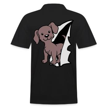 Chien Chiens Propriétaire de chien Amoureux des chiens Enfants - Polo Homme - noir - Dos - Kai (181cm)