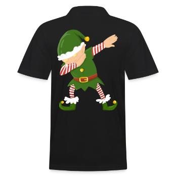 Elf dab tamponnant le cadeau tendance drôle de Noël - Polo Homme - noir - Dos - Kai (181cm)