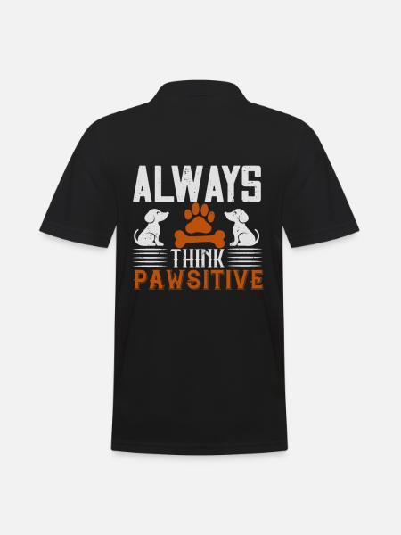 Dogs Love - Always Pawsitive - Men's Polo Shirt - black