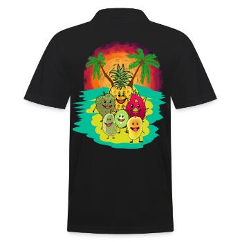 Fruits du sud de la mer du Sud Fruits Fantasy Vitamines - Polo Homme - noir - Dos - Kai (181cm)