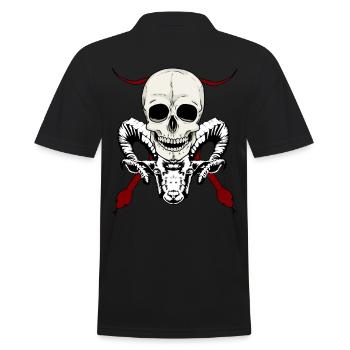 Diable Satan Satan Satan Démon Crâne diabolique - Polo Homme - noir - Dos - Kai (181cm)