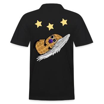 Erdnuss Baby Guten Nacht schlafen träumen Nuss - Männer Poloshirt - Schwarz - Hinten - Kai (181cm)