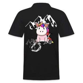Licorne Montagne Sports Escalade Sommets Montagnes en plein air - Polo Homme - noir - Dos - Kai (181cm)