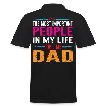 Meilleur papa I meilleur papa - Polo Homme - noir - Dos - Kai (181cm)