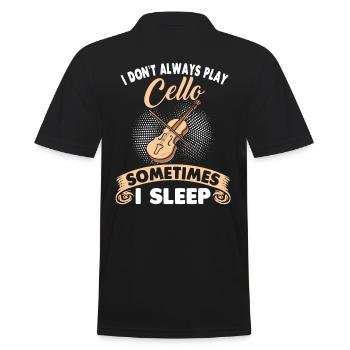 Violoncello Cello Cellospieler Cellist Jazz Musik - Männer Poloshirt - Schwarz - Hinten - Kai (181cm)