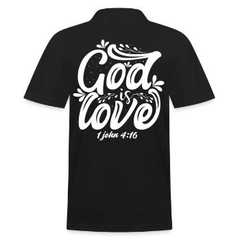 Dieu est amour - Polo Homme - noir - Dos - Kai (181cm)