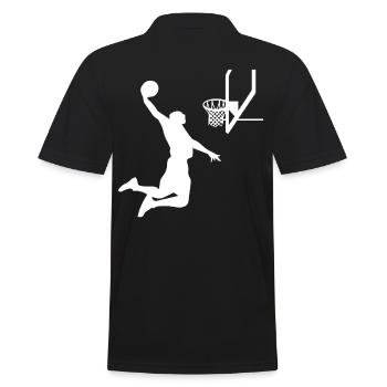 Basket basket-ball saut Slam Dunk panier - Polo Homme - noir - Dos - Kai (181cm)